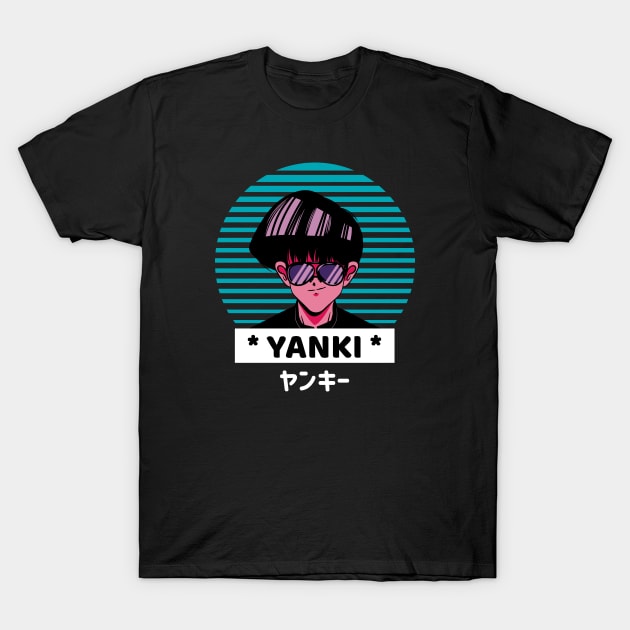 Anime retro style boy! Yanki, Japanese 80s subculture! T-Shirt by Johan13